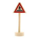 Gluckskafer small world zebra crossing road sign on a white background