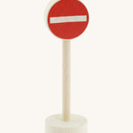 Gluckskafer small world no entry wooden road sign 