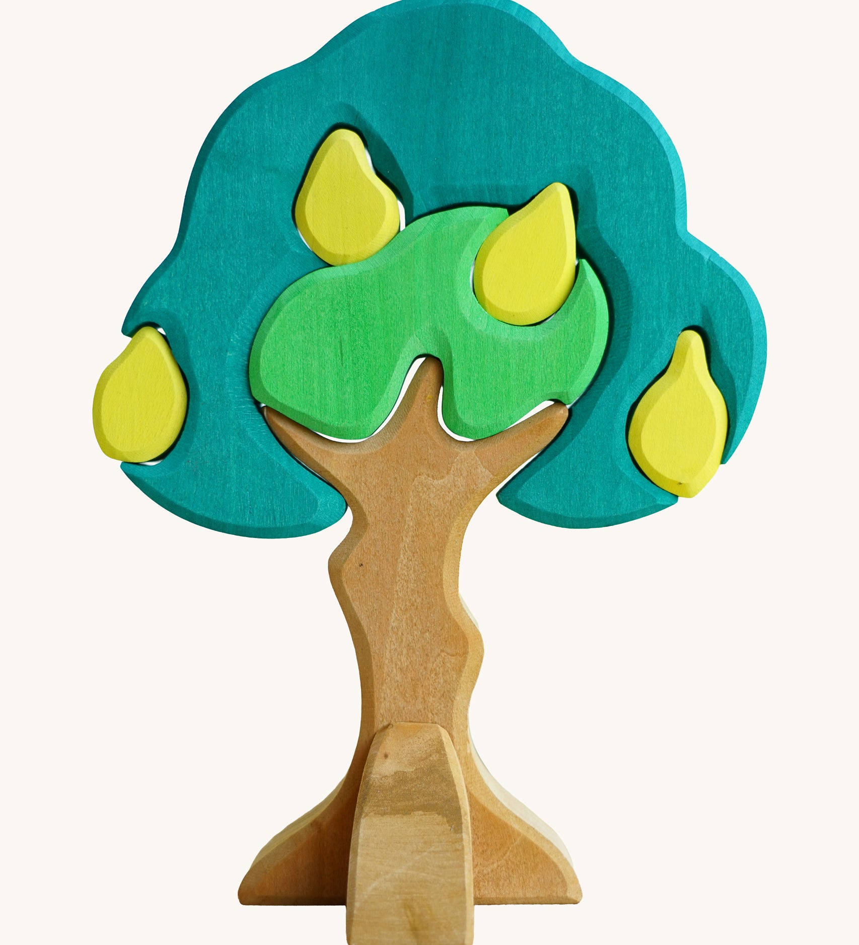 Glückskäfer Wooden Pear Tree Stacking Puzzle Toy.