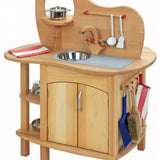 Gluckskafer Solid Wood Play Kitchen Island