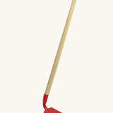 Glückskäfer 60cm Metal Red Hoe garden tool with wooden handle.