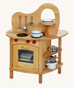 Glückskäfer solid wood Double Sided Play Kitchen Island.