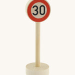 Gluckskafer small world max speed 30 wooden road sign 
