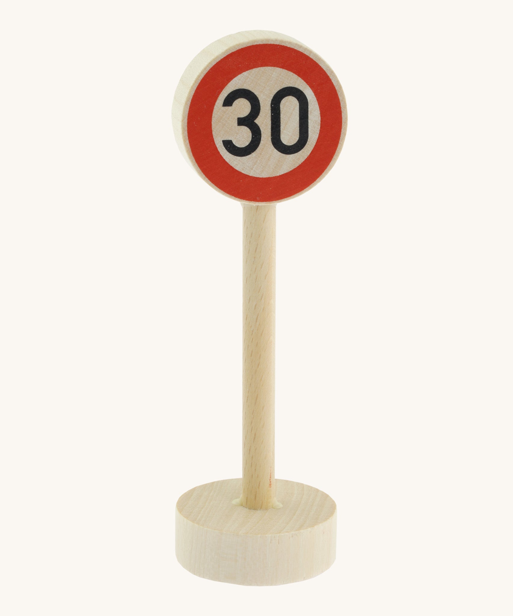 Gluckskafer small world max speed 30 wooden road sign 