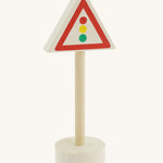 Gluckskafer small world traffic lights road wooden sign