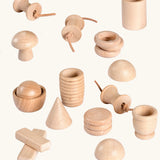 Grapat 20 element treasure basket set. Loose parts for sensory play.