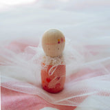 Pink angel doll created using pieces from one of the gifts included in the Grapat 2026 advent calendar available at Babipur. 