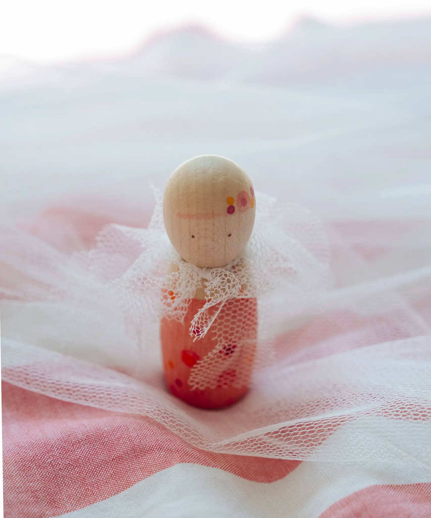 Pink angel doll created using pieces from one of the gifts included in the Grapat 2026 advent calendar available at Babipur. 