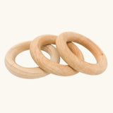 Grapat 3 little wooden hoops loose parts toy.