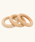 Grapat 3 little wooden hoops loose parts toy.