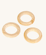 Grapat Loose Parts 3 Natural Wooden Rings. These wooden toys are part of a wide range of open ended toys available at Babipur.  