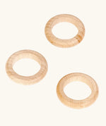 Set of 3 Grapat handcrafted wooden rings perfect for creative play 