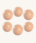 Grapat 6 Large Natural Wooden Balls. These wooden toys are part of a wide range of open ended toys available at Babipur.  