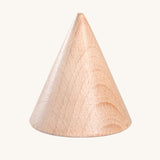 Grapat Loose Parts set of 6 Natural Wooden Cones. These wooden toys are part of a wide range of open ended toys available at Babipur.