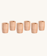 Grapat Loose Parts 6 Natural Honeycomb Cups. These wooden toys are part of a wide range of open ended toys available at Babipur.