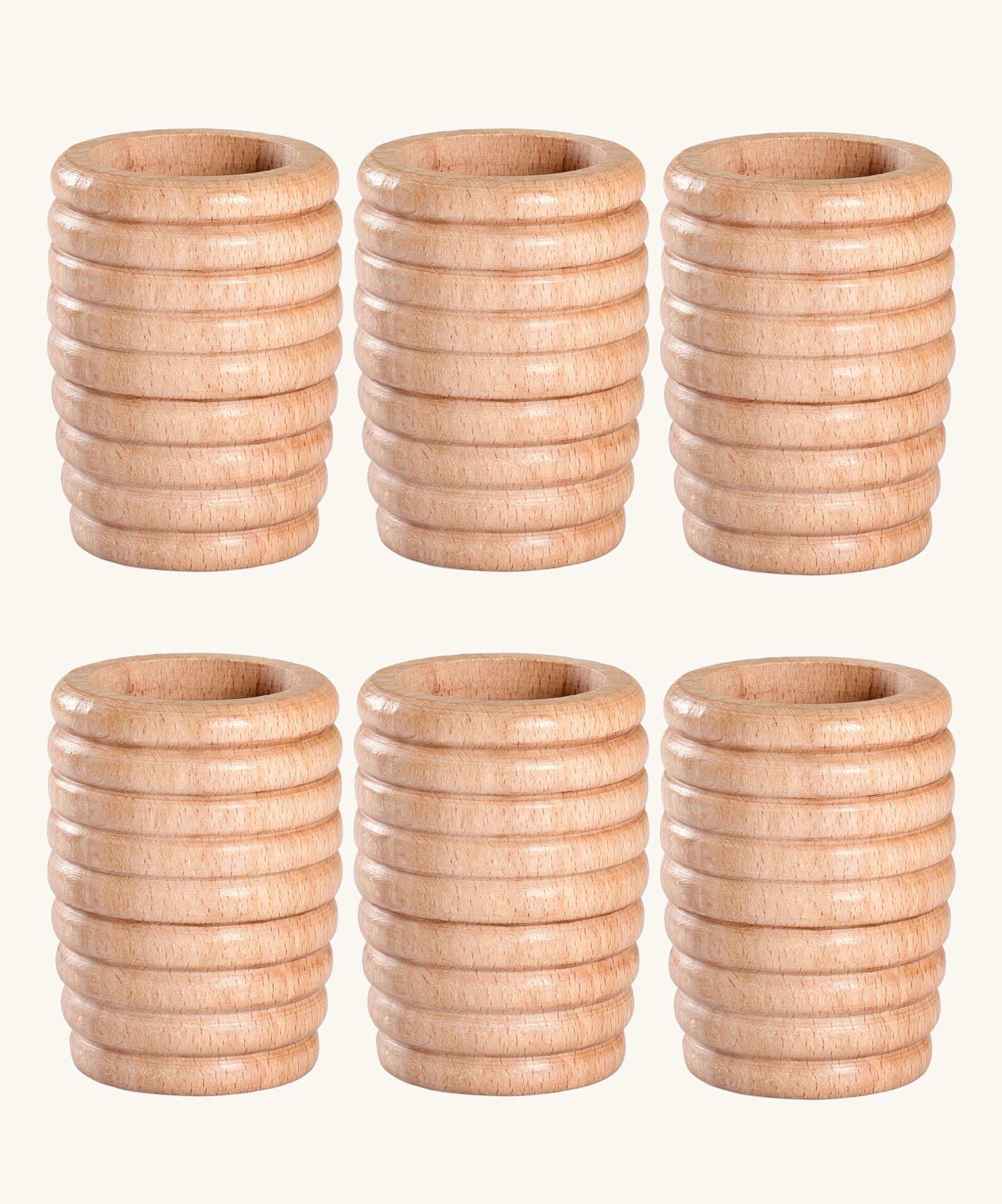Grapat Loose Parts 6 Natural Honeycomb Cups. These wooden toys are part of a wide range of open ended toys available at Babipur.