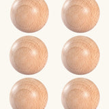 Grapat 6 Large Natural Wooden Balls.