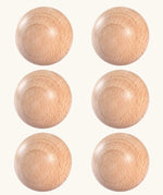 Grapat 6 Large Natural Wooden Balls.