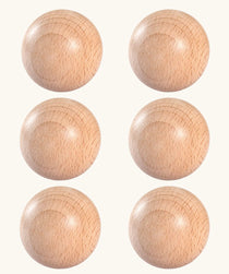 Grapat 6 Large Natural Wooden Balls.