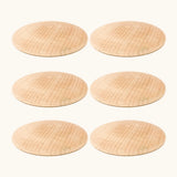 A set of 6 Grapat loose handcrafted wooden disks perfect for open ended play