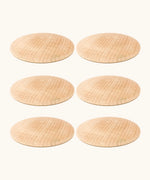 A set of 6 Grapat loose handcrafted wooden disks perfect for open ended play