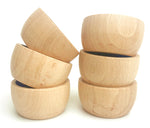 Grapat Loose Parts 6 Natural Wooden Toy Sorting Bowls