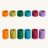 Grapat Loose Parts Earth Tone Rings 6 Colours Supplementary Sets. These are available in a pack of 18 or 36. Grapat have a wide range of loose parts and seasonal sets available at Babipur. 