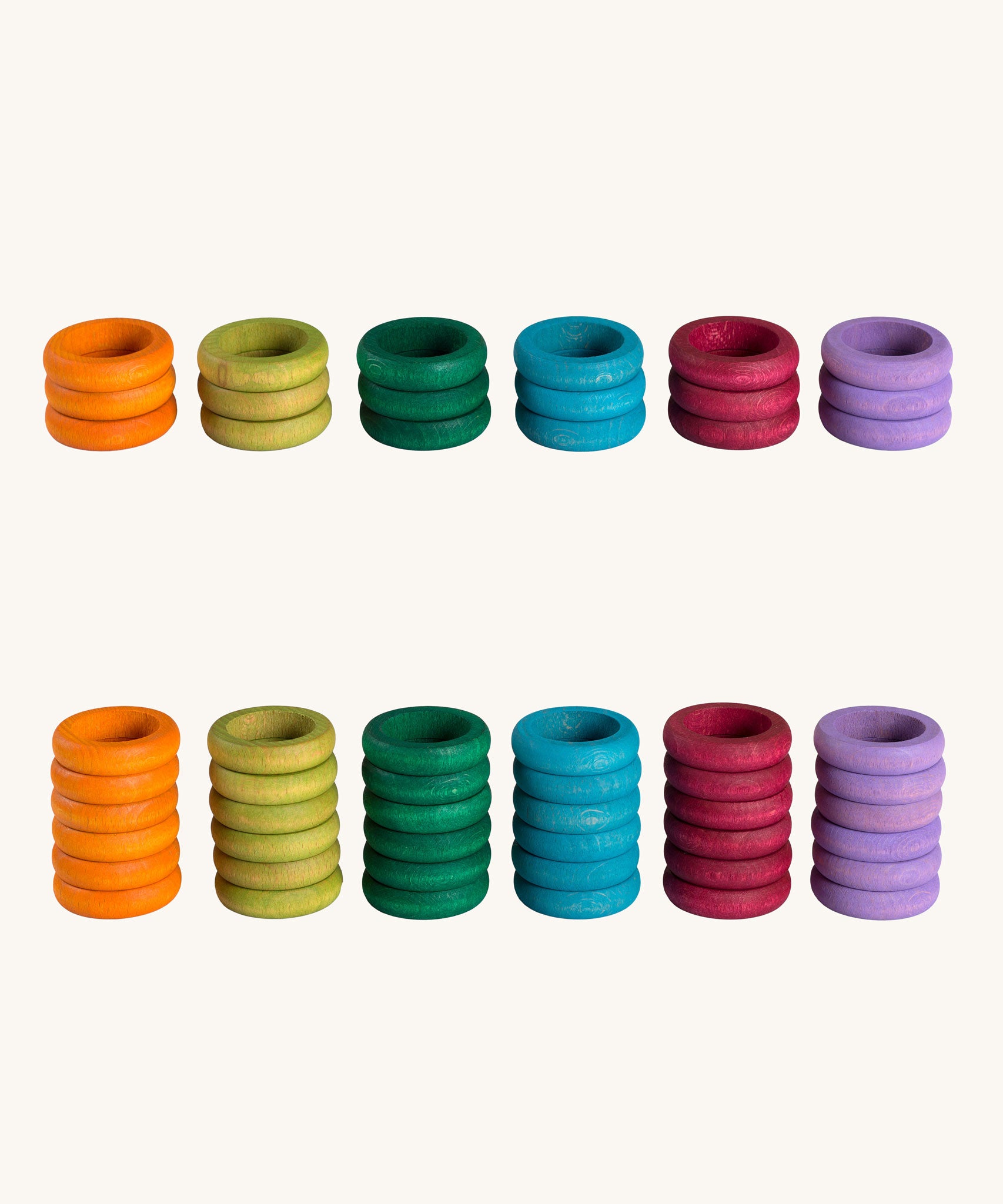 Grapat Loose Parts Earth Tone Rings 6 Colours Supplementary Sets. These are available in a pack of 18 or 36. Grapat have a wide range of loose parts and seasonal sets available at Babipur. 