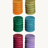 36 Grapat hand crafted loose coins in earth inspired tones