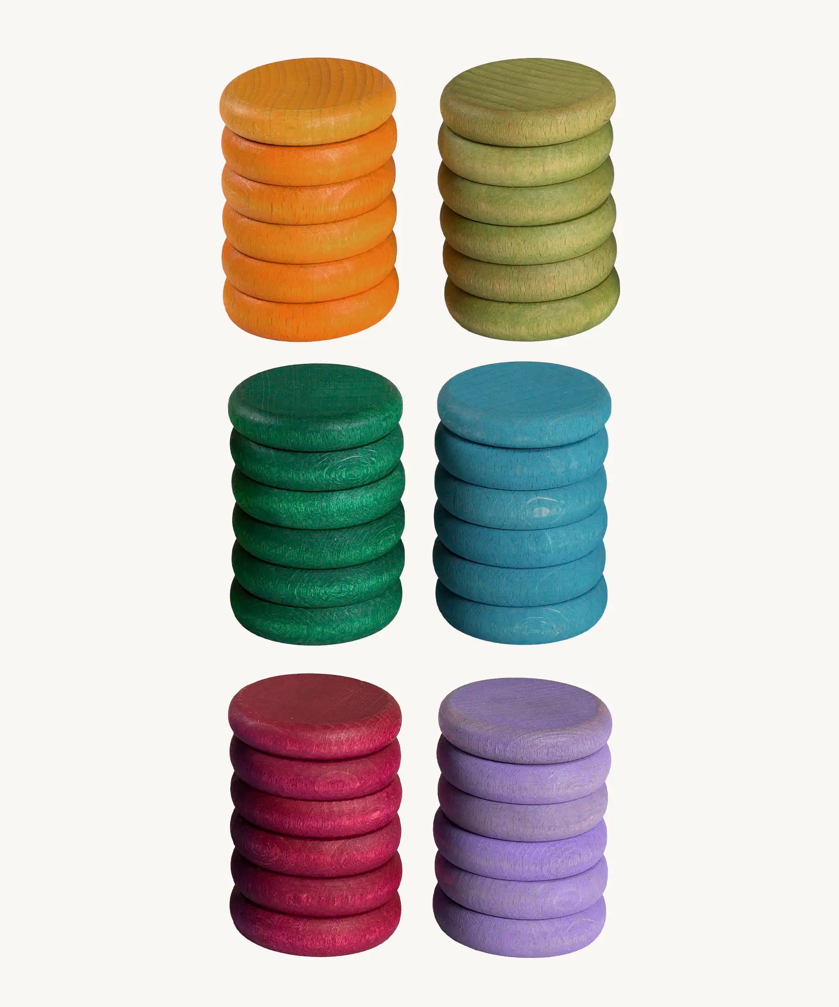 36 Grapat hand crafted loose coins in earth inspired tones