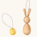 Grapat handmade Wooden Easter Decorations Hop bunny and Peep chick.