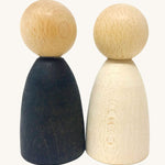 Grapat 2 Adult Nins in Light Wood on a plain background. 