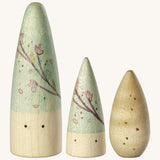 Grapat lucky lucky 4th edition 3 almond tree inspired wooden peg dolls and pieces with delicate hand paint designs