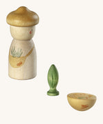 Grapat lucky lucky 4th edition including 3 foraging inspired wooden peg dolls and pieces with a delicate hand paint designs