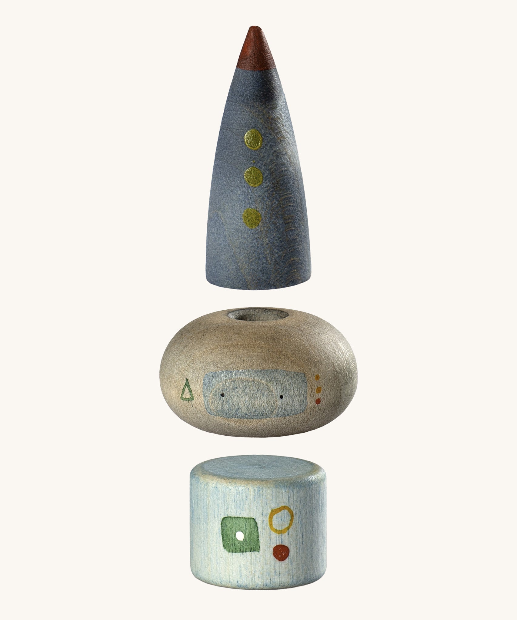 Grapat lucky lucky 4th edition including a space inspired wooden peg dolls and pieces with delicate hand painted designs