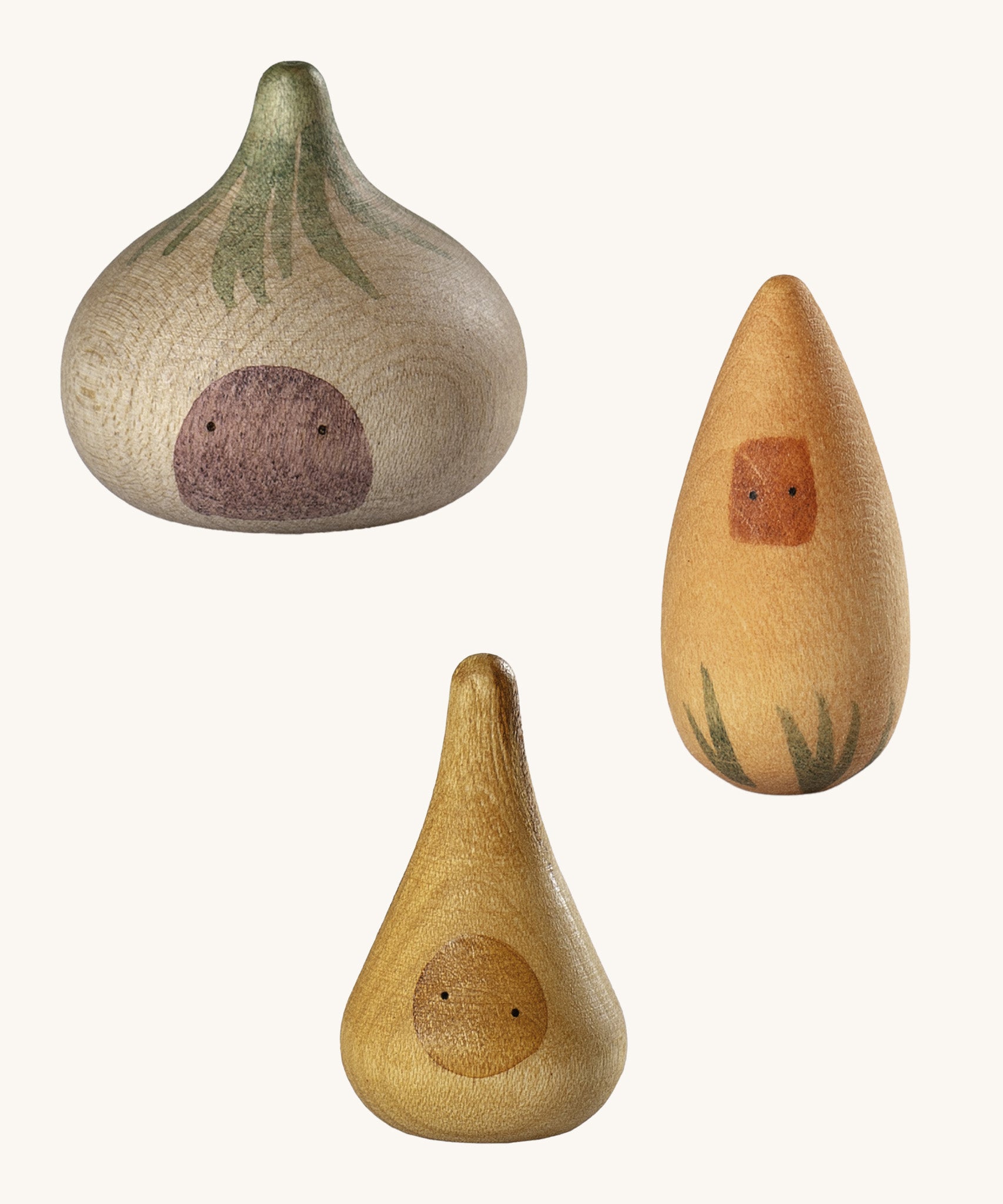 Grapat lucky lucky 4th edition including  vegetables inspired wooden peg dolls  with delicate hand painted designs