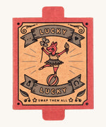 Grapat lucky lucky box 4th edition showing a traditional style print of a ballerina pig balancing on a ball. 