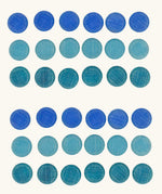 Grapat 36 Mandala Mini Coins in three tones of blue. 