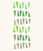 Grapat mandala green cone loose parts wooden toys. Three shades of green. 