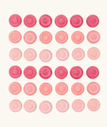 Grapat mini pink flowers mandala pieces in a set of 36. 3 shades of pink, 12 in each colour.