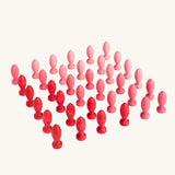 Grapat 36x Mandala Flower Petals. A set of 36 flower petal mandala pieces in three shades of pink. Grapat have a wide range of wooden toys and loose parts available at Babipur. 