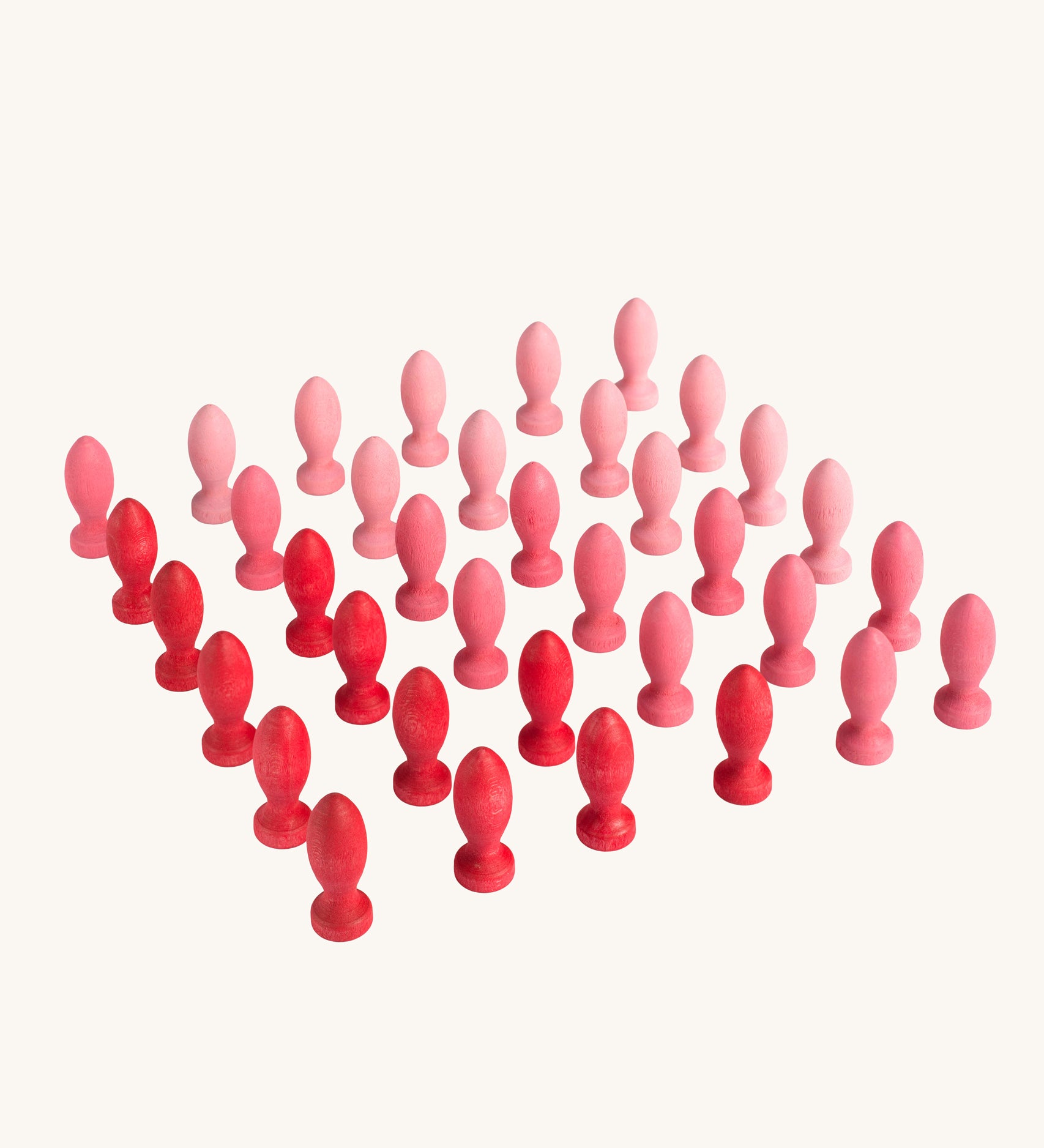 Grapat 36x Mandala Flower Petals. A set of 36 flower petal mandala pieces in three shades of pink. Grapat have a wide range of wooden toys and loose parts available at Babipur. 