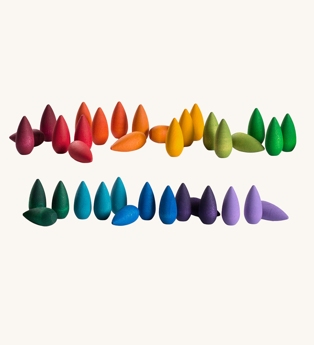 A set of 36 snowflake mandala pieces in  12 rainbow colours. 3 snowflake pieces in each of the 12 colours are included.