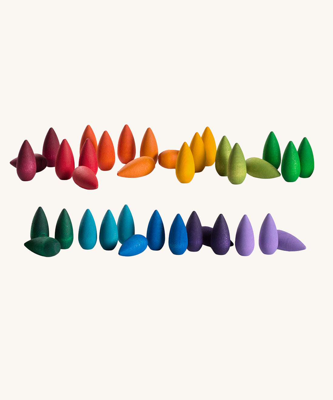 A set of 36 snowflake mandala pieces in  12 rainbow colours. 3 snowflake pieces in each of the 12 colours are included.