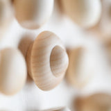 Close up of a mandala creating using the Grapat Natural Wood Mandala.