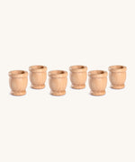 A set of six natural mates loose parts. Grapat have a wide range of wooden toys and loose parts available at Babipur.