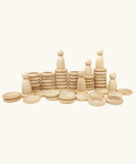 Grapat Natural Nins, Rings and Coins wooden toys. 