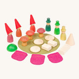 Grapat Nins® Of The Forest Peg Doll Play Set. These wooden toys are part of a wide range of open ended toys available at Babipur.  