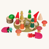 Grapat Nins® Of The Forest Peg Doll Play Set. These wooden toys are part of a wide range of open ended toys available at Babipur.  
