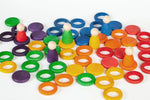 Grapat Nins, rings and coins wooden toy set for loose parts play.